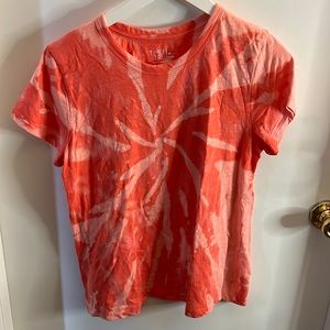 Pink bleach tie dye shirt